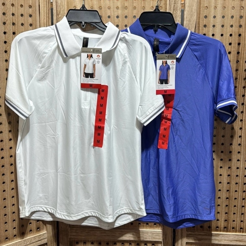 Bundle 2 Mondeta Women's Polo Shirt Short Sleeve White and blue